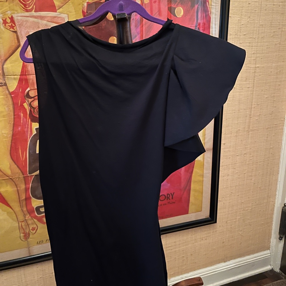 One shouldered Black Lanvin to